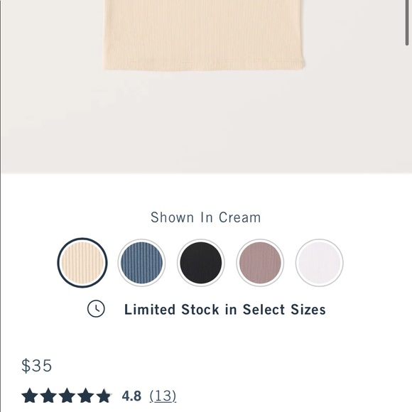 A&f ribbed scoop neck tank seamless size small - Picture 6 of 6